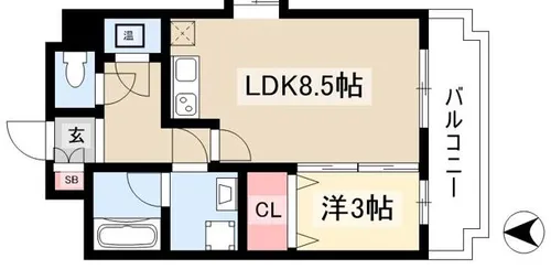 エポラール白壁【101号室】の間取り