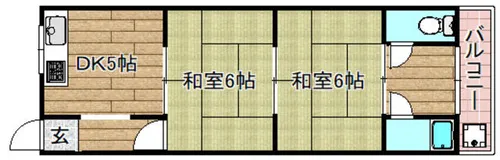 清水ハイツ【2階】の間取り