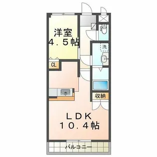 West Hills壱番館【1階】の間取り