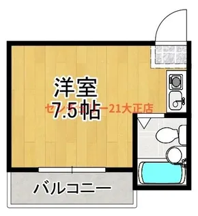 アミティ大正【4階】の間取り