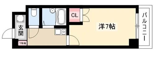 ベルヴィル猪之越【1階】の間取り