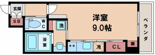 コプリー キタハナダ【2階】の間取り