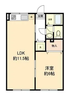 シュペリュール 野洲市西河原【1階】の間取り