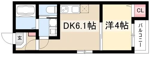 ノヴァ九重町【2階】の間取り