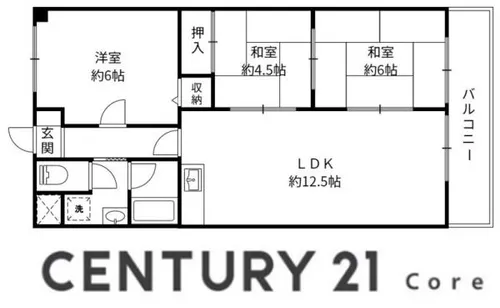 サンクリエート 市三宅【2階】の間取り