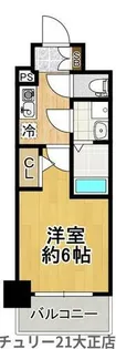 大阪府大阪市大正区三軒家東1丁目【マンション】の間取り