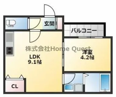 AND TERRACE TOMOI【1階】の間取り