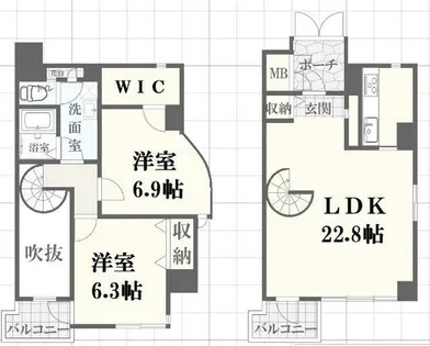 フィールトレイン【3階】の間取り