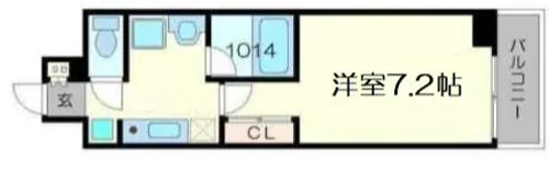 大阪府大阪市浪速区塩草3丁目【マンション】の間取り