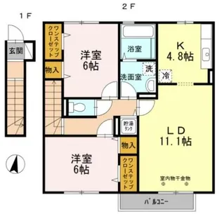セジュールM・青山西【2階】の間取り