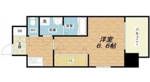エスリード谷町六丁目【5階】の間取り
