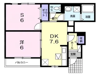 1DKの間取り画像