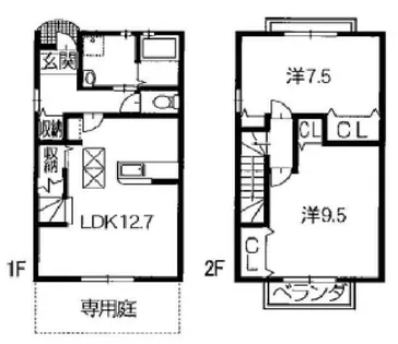 Maison Claire 2番館【1階】の間取り