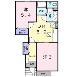 サニーヴィラ壱番館【0103号室】の間取り