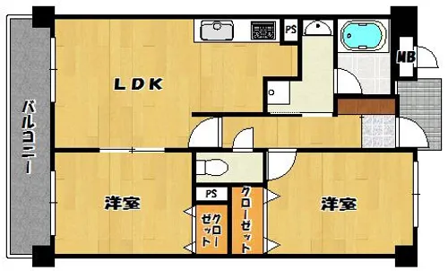 サウスヒルズ【2階】の間取り