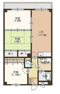 フォルクス淡海 (野洲市市三宅)【2階】の間取り