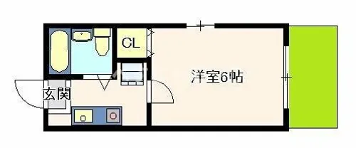 H・Sハイツ【202号室】の間取り
