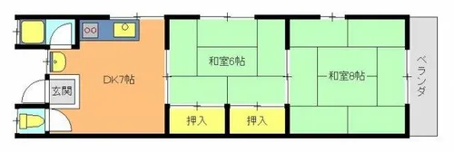塩屋グリーンハイツ1【206号室】の間取り