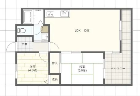 ロイヤルコーポ姫路栗山町【2階】の間取り
