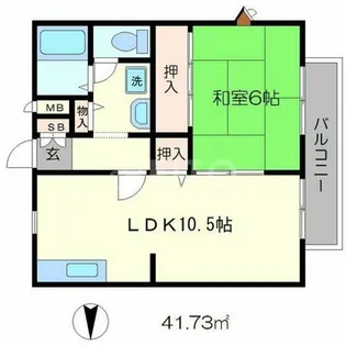 メゾン雲母坂【1階】の間取り