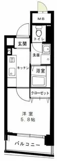 シャトーアスティナ高麗橋【4階】の間取り