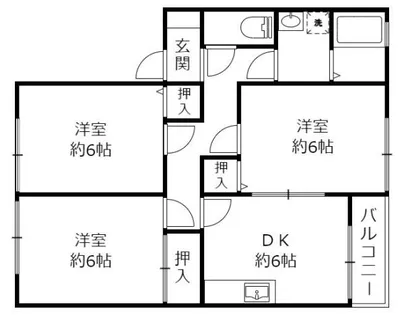 カーサ野洲 野洲市小篠原【2階】の間取り