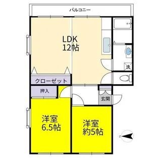 bliss2【101号室】の間取り