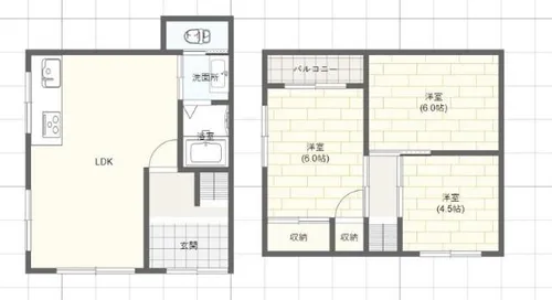 兵庫県姫路市楠町【一戸建】の間取り