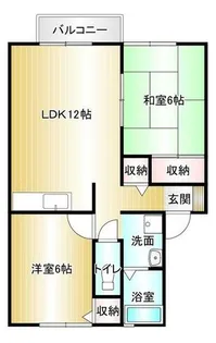 セジュール長野【203号室】の間取り