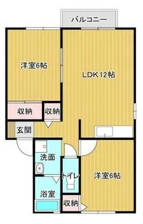 セジュール長野【203号室】の間取り