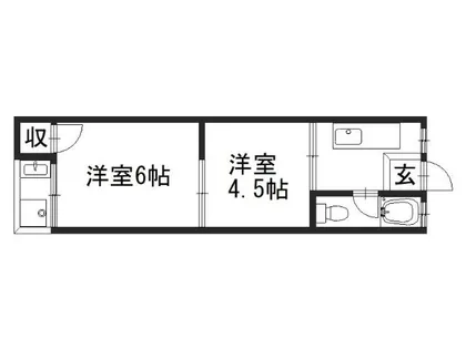 コーポ西茶屋【202号室】の間取り