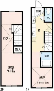 CARO GENTE【105号室】の間取り