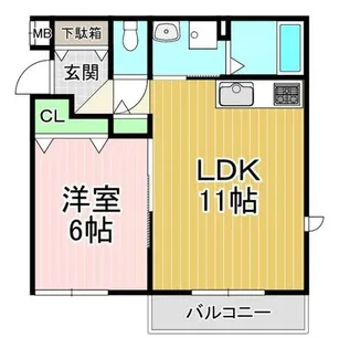 仮称 東向日駅ハイツプロジェクト【201号室】の間取り