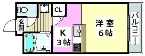 ラポール鳥飼【5階】の間取り