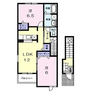 ソル・レヴェンテ ドゥーエ【201号室】の間取り