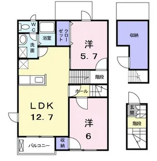 エヴァーグレイス【0203号室】の間取り