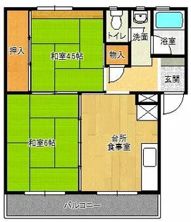 有野団地【B09-505号室】の間取り