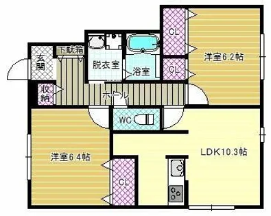 エスペランサ【1階】の間取り