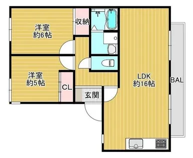 メゾン新家B【2階】の間取り