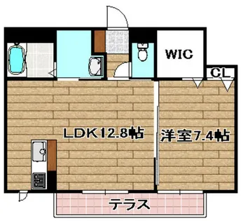 Ocean Forest【102号室】の間取り