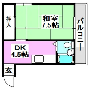 マンション藤【2F-A2号室】の間取り