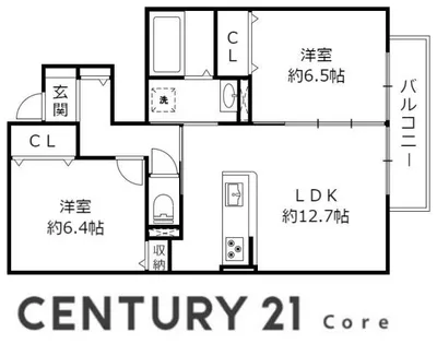 ラフォンテ 野洲市行畑【1階】の間取り
