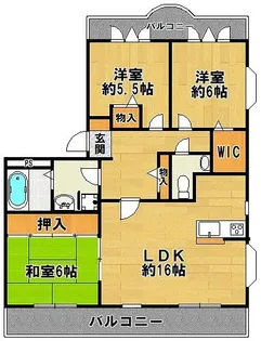 ヴァンヴェール武鶴ハイム【3階】の間取り