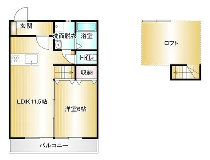ショコラティ枝国【203号室】の間取り