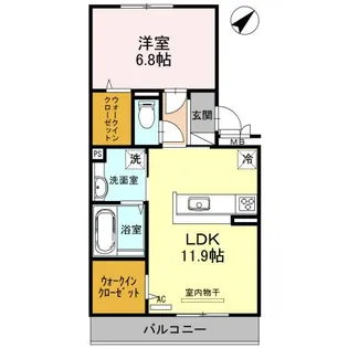 マーベル・コンフォート(野洲市市三宅)【3階】の間取り