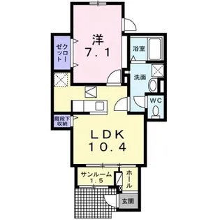 シャルマンフルール1 守山市伊勢町【1階】の間取り