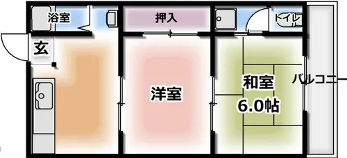 大阪府寝屋川市秦町【アパート】の間取り