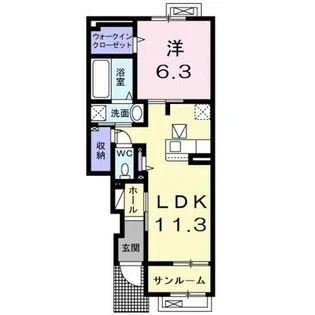 レモングラス【0103号室】の間取り