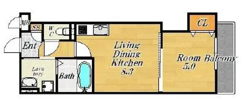 プラウデストコート西堤【3階】の間取り