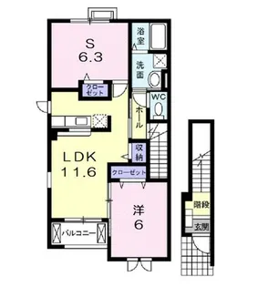 ソレイユ イズミ2【0201号室】の間取り